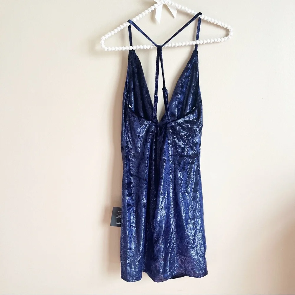 Lulu’s Stunning Ways Velvet Mini Dress NWT